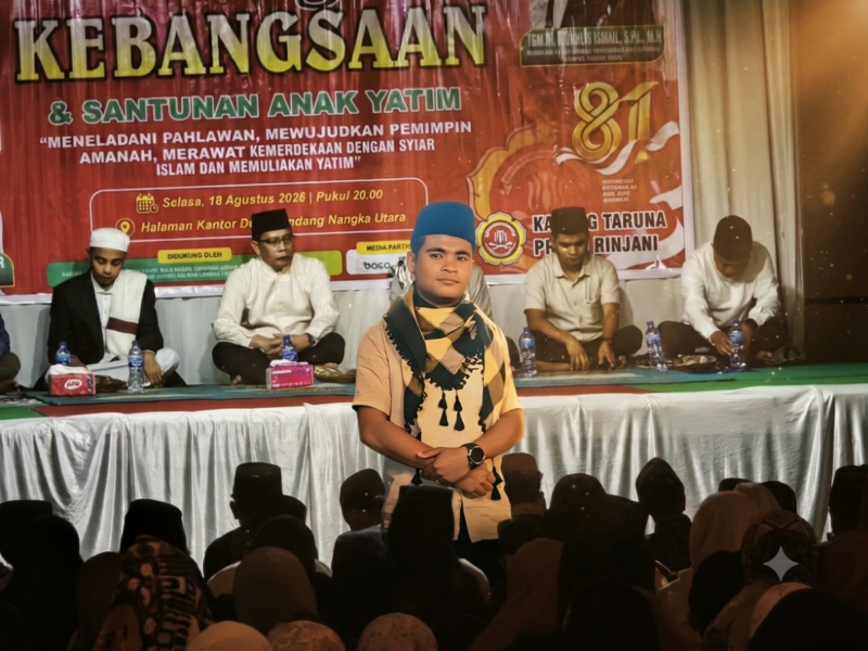 Isi HUT ke-81 RI, Karang Taruna Prabu Rinjani dan Catering Azwar Santuni 166 Anak Yatim