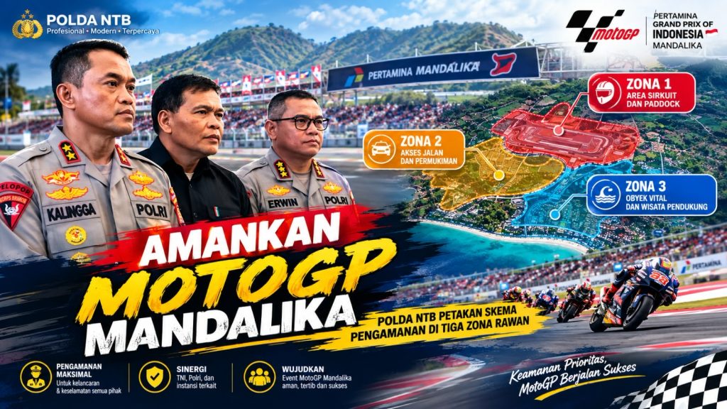 Amankan MotoGP Mandalika, Polda NTB Petakan Skema Pengamanan di Tiga Zona Rawan