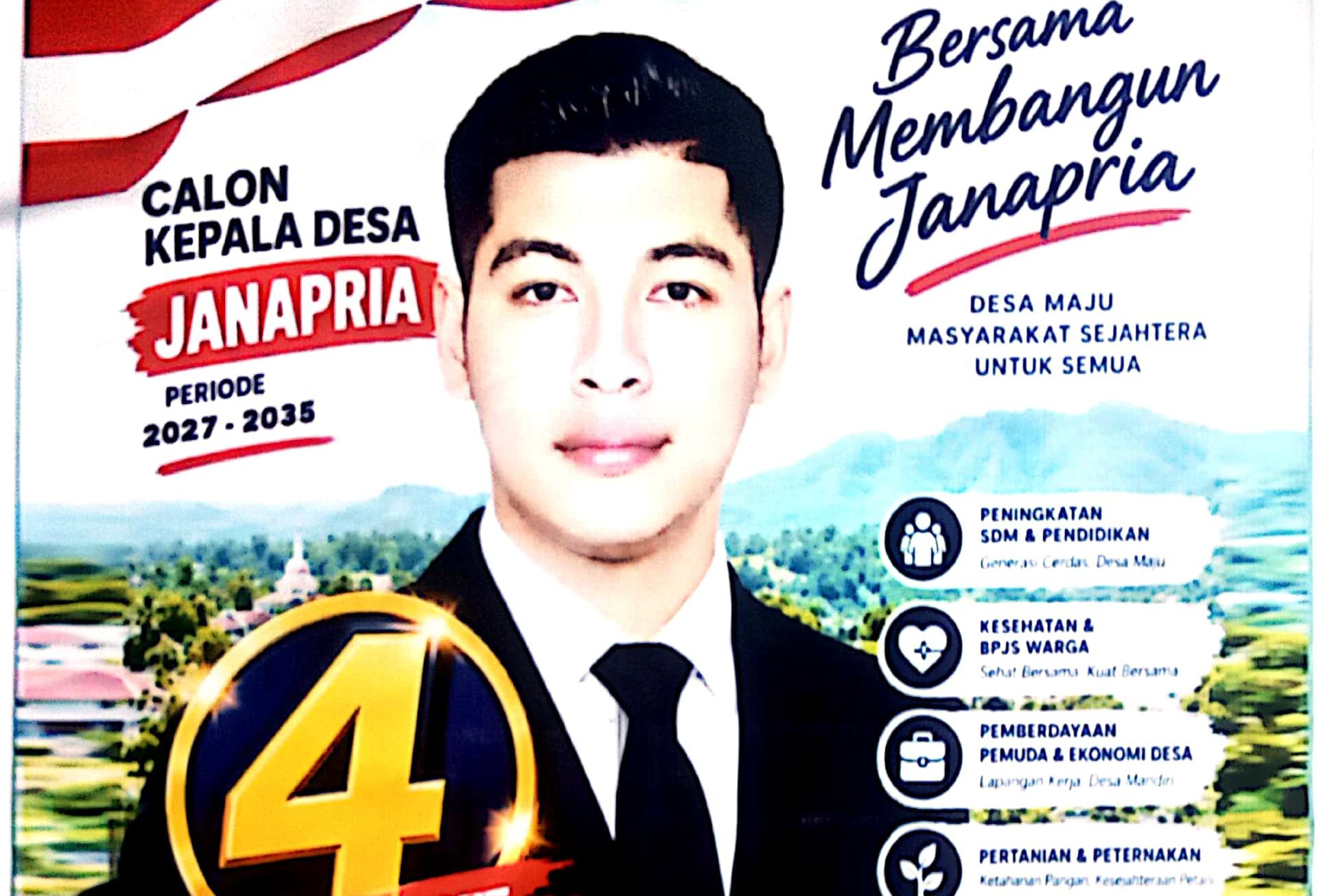 Gilang Nurmayuda, S.H. Nomor Urut 4, Usung Jargon “Bajang Gawek Dese” untuk Janapria Maju 2027-2035