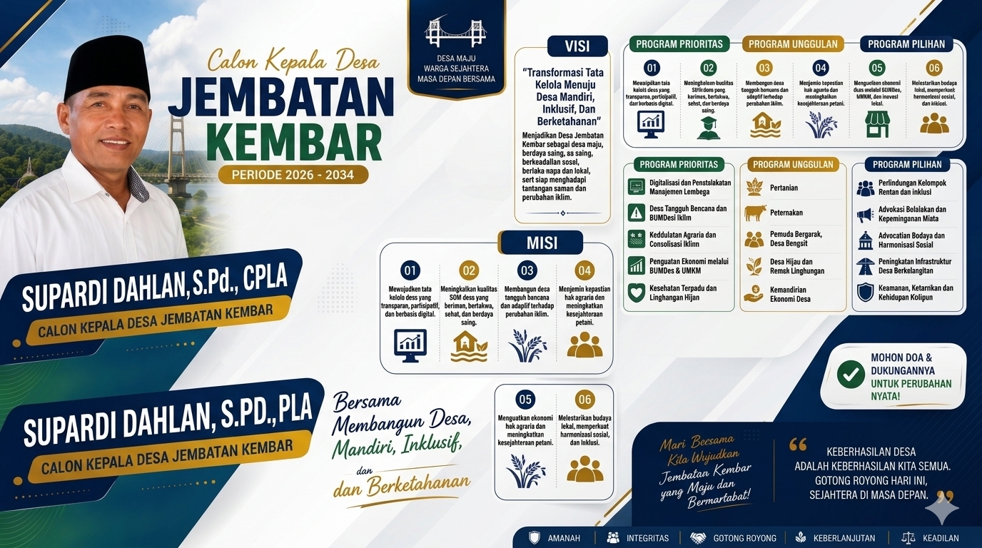 Sambangi Redaksi Panorama NTB, Calon Kades Jembatan Kembar Supardi Dahlan Paparkan Gagasan “Transformasi Tata Kelola Desa”