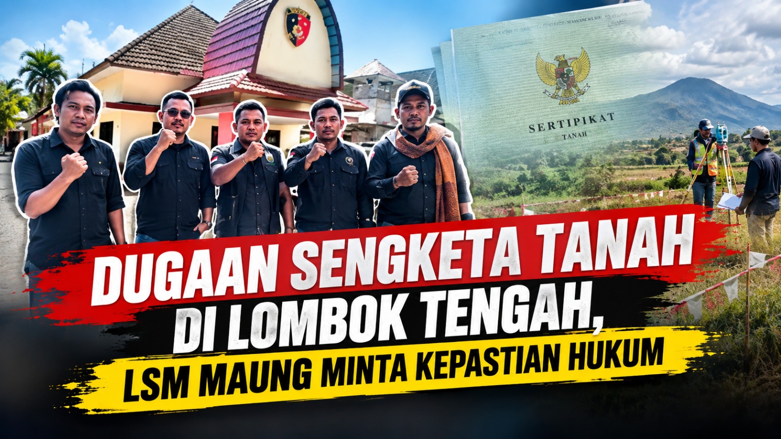 Dugaan Sengketa Tanah di Lombok Tengah, LSM MAUNG Minta Kepastian Hukum