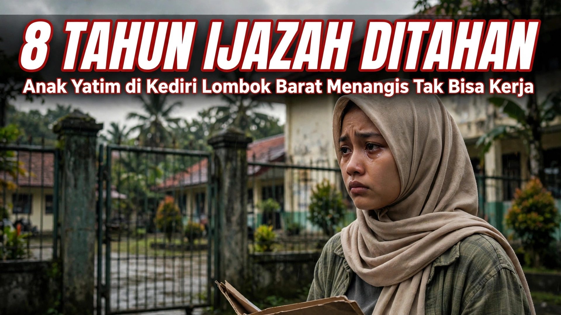 PILU! Anak Yatim di Lombok Barat 8 Tahun Tak Bisa Kerja Gara-Gara Ijazah Ditahan SMK Swasta di Kediri