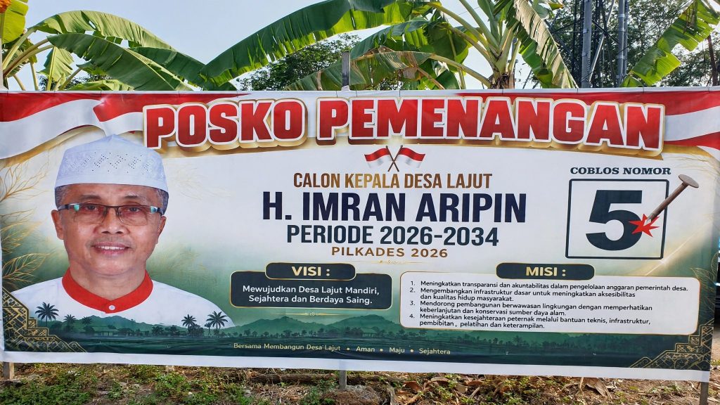 Posko Pemenangan H. Imran Aripin Calon Kades Desa Lajut Nomor 5 Resmi Berdiri, Usung Visi Desa Mandiri, Sejahtra dan Berdaya Saing