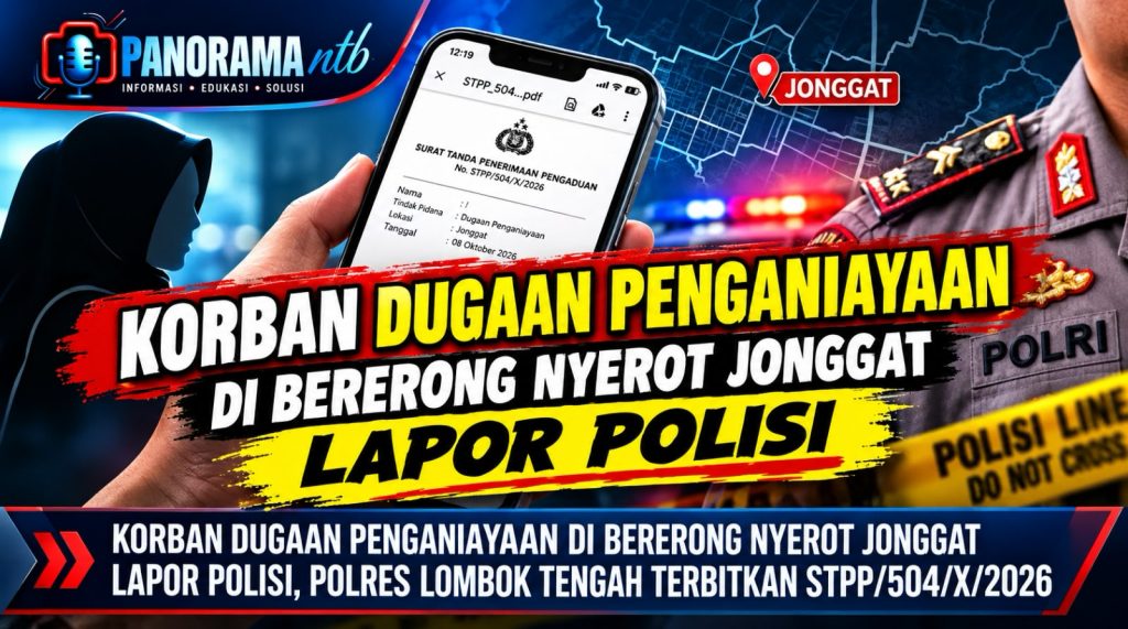 Korban Dugaan Penganiayaan di Bererong Nyerot Jonggat Lapor Polisi, Polresta Lombok Tengah Terbitkan STPP/504/X/2026