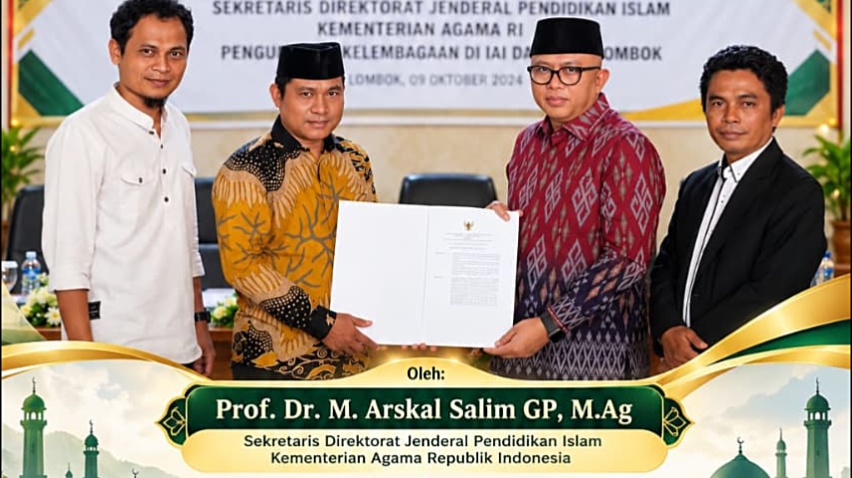Tonggak Sejarah Baru, IAI Dayan Lombok Resmi Terima SK Izin Operasional dari Kemenag RI