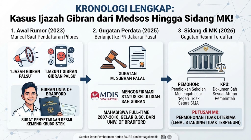 Kronologi Lengkap Polemik Ijazah Gibran dari Medsos hingga Ujung Palu Sidang MK